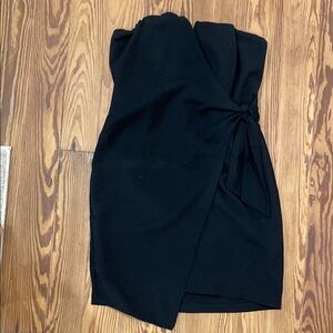 Black Strapless Mini Dress